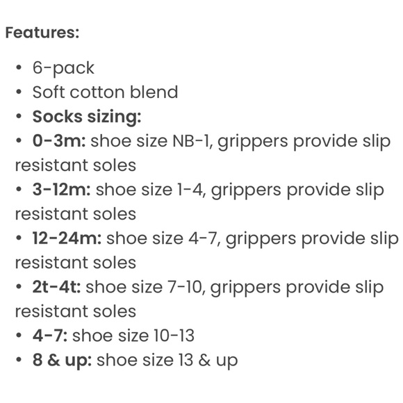 Carter’s Boys 6-Pack Solid Ankle Socks - Picture 2 of 2